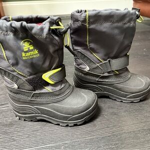 Kamik Waterproof Kids' Winter Boots - Black and Gray